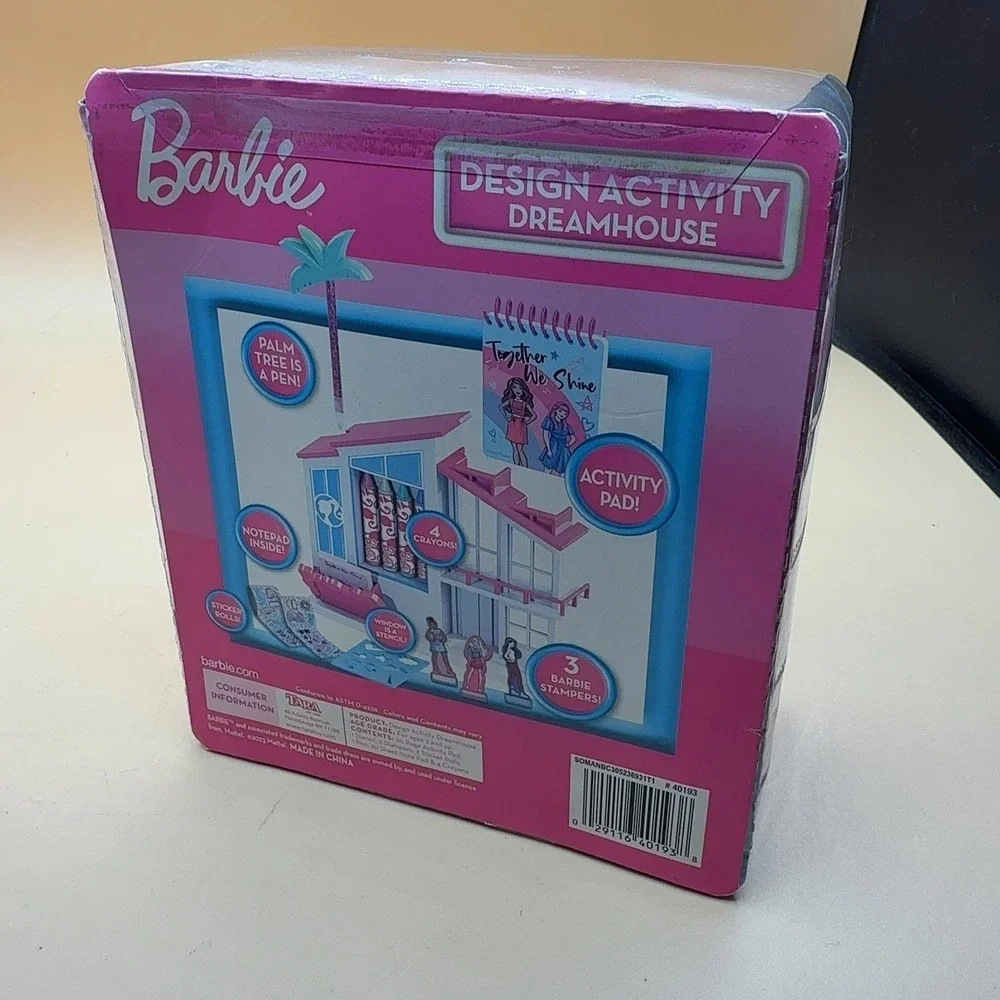 Barbie Design Activity Dreamhouse Art Craft Set with Stampers Stickers Crayons